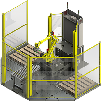 Product - APT Standard MOD-PAL® 1 IN 2 OUT Pail Palletizer Floor Discharge