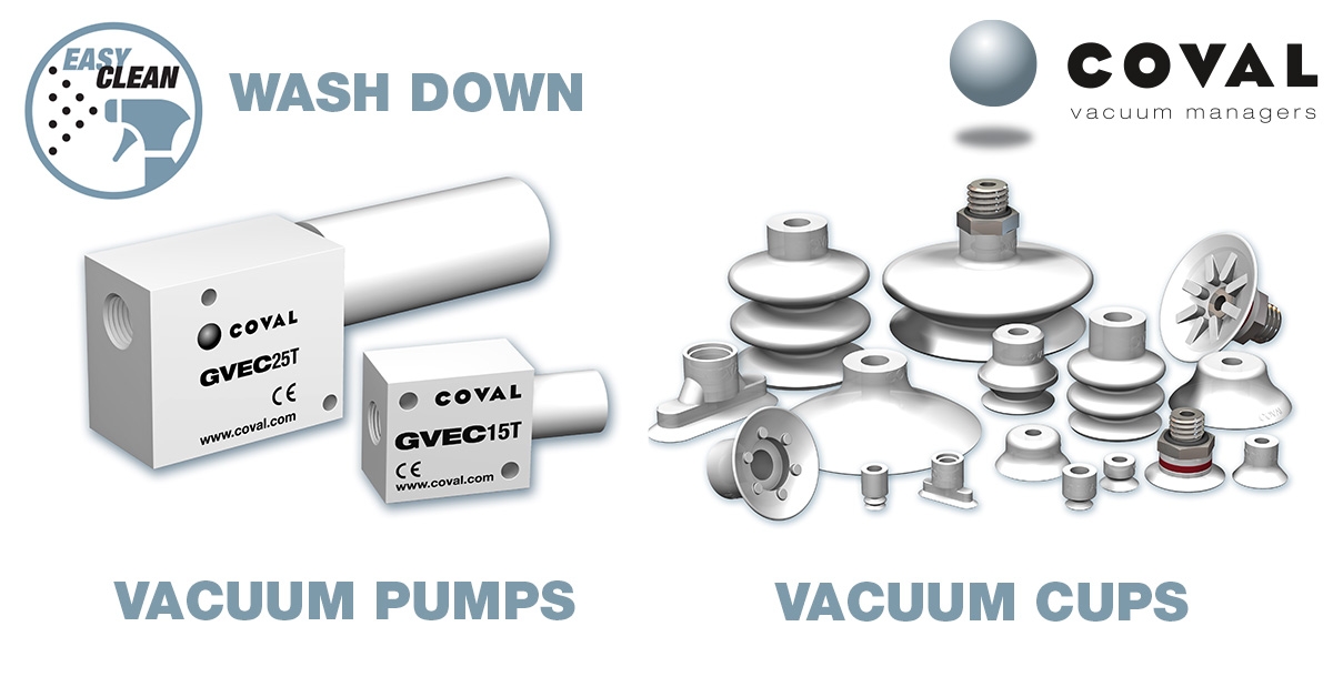 COVAL - Components for vacuum handling - Suction Cups, Vacuum pumps,  Accessories